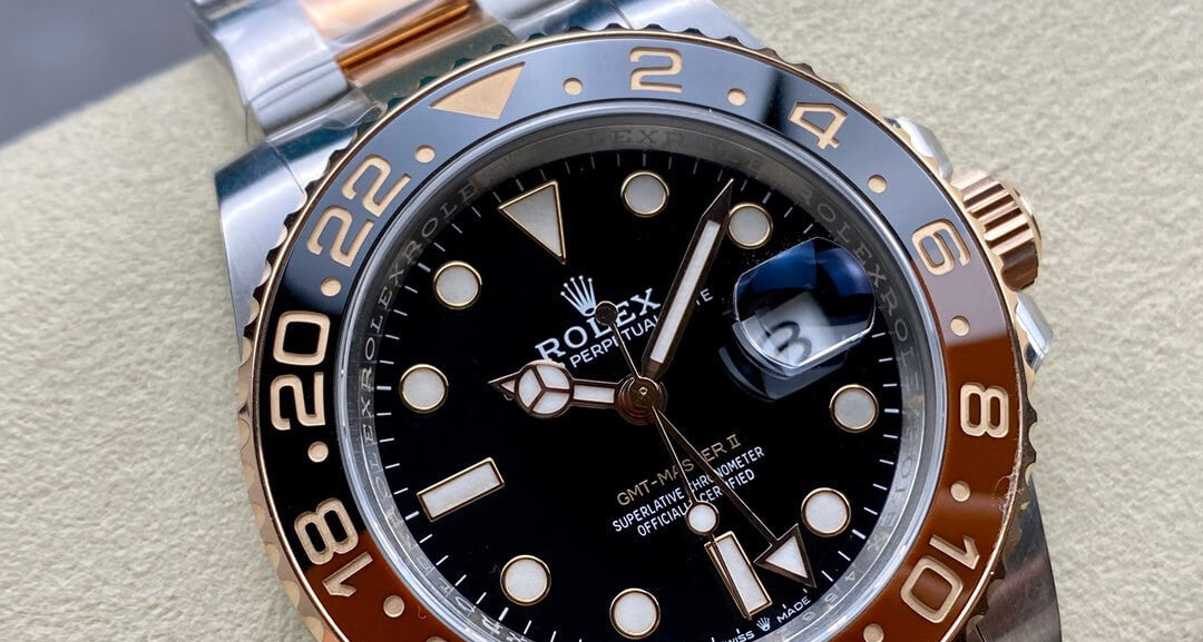 Rolex Gmt-Master II Rootbeer Two Tone Black Dial