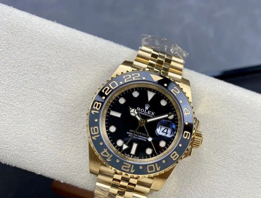 Rolex Gmt-Master II Yellow Gold Black Dial Jubilee