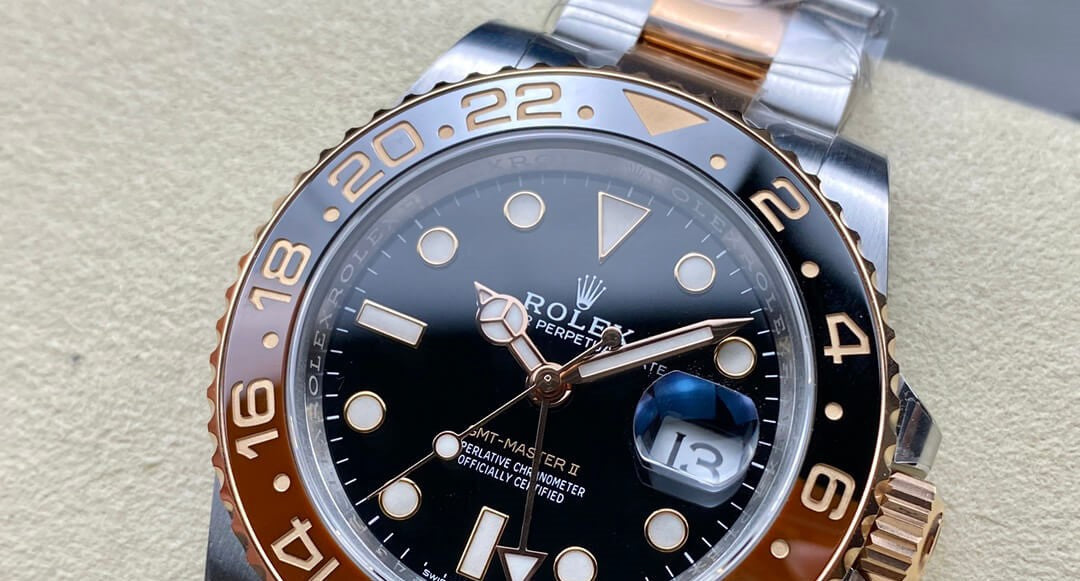 Rolex Gmt-Master II Rootbeer Two Tone Black Dial