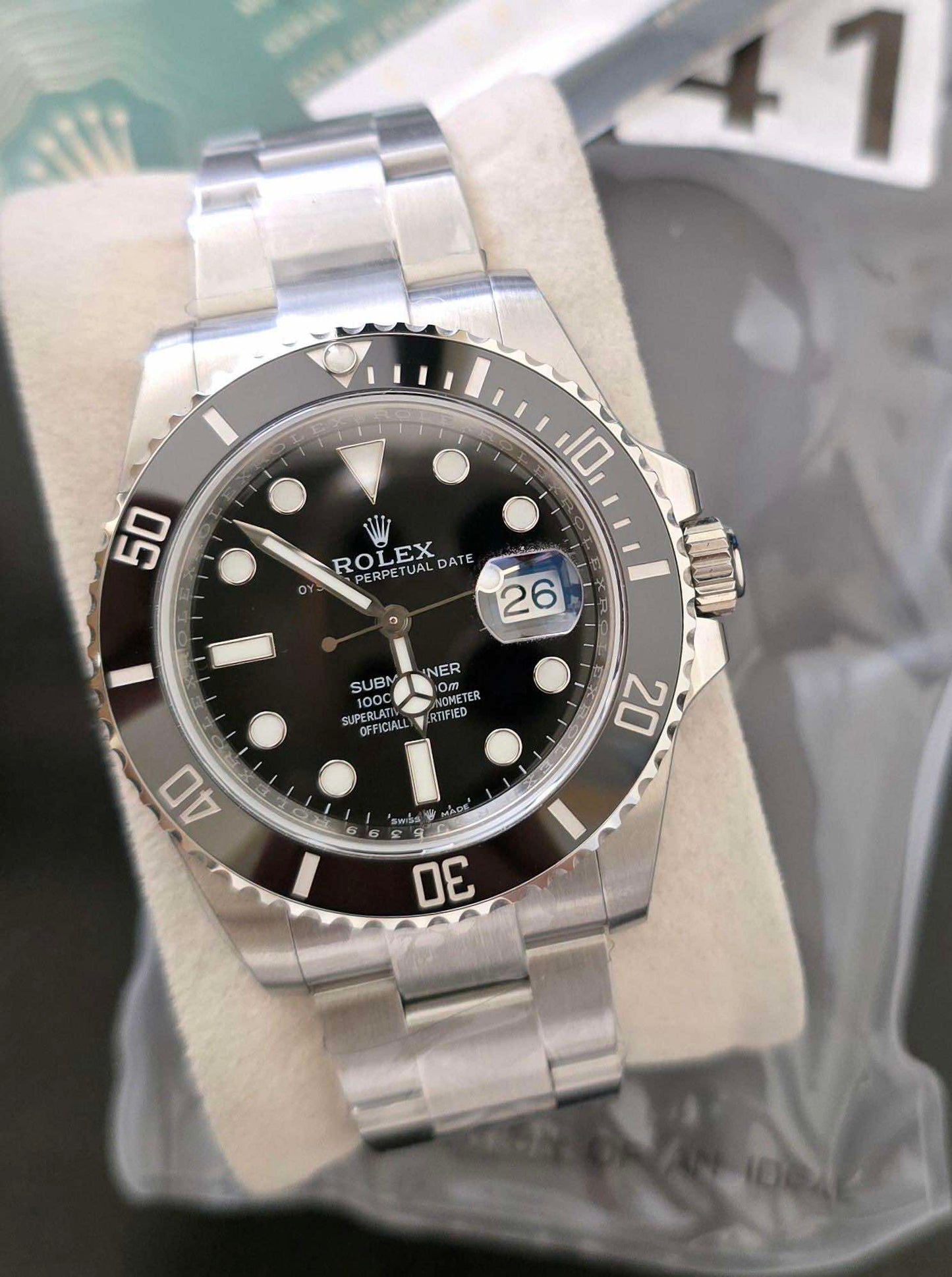 Clean Submariner Steel Black Dial  Ceramic Bezel 41mm