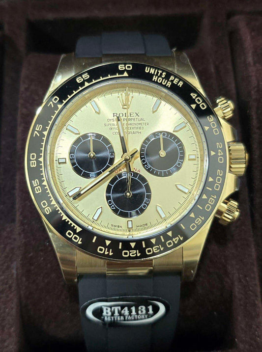 Clean Rolex Daytona Yellow Gold OysterFlex Strap