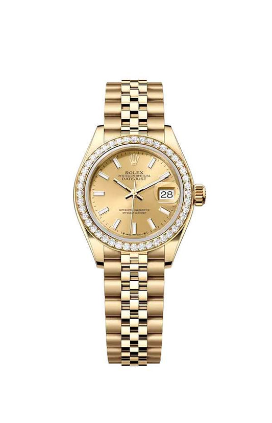 Rolex Datejust Yellow Gold Diamonds Bezel Champagne Dial Jubilee 31MM