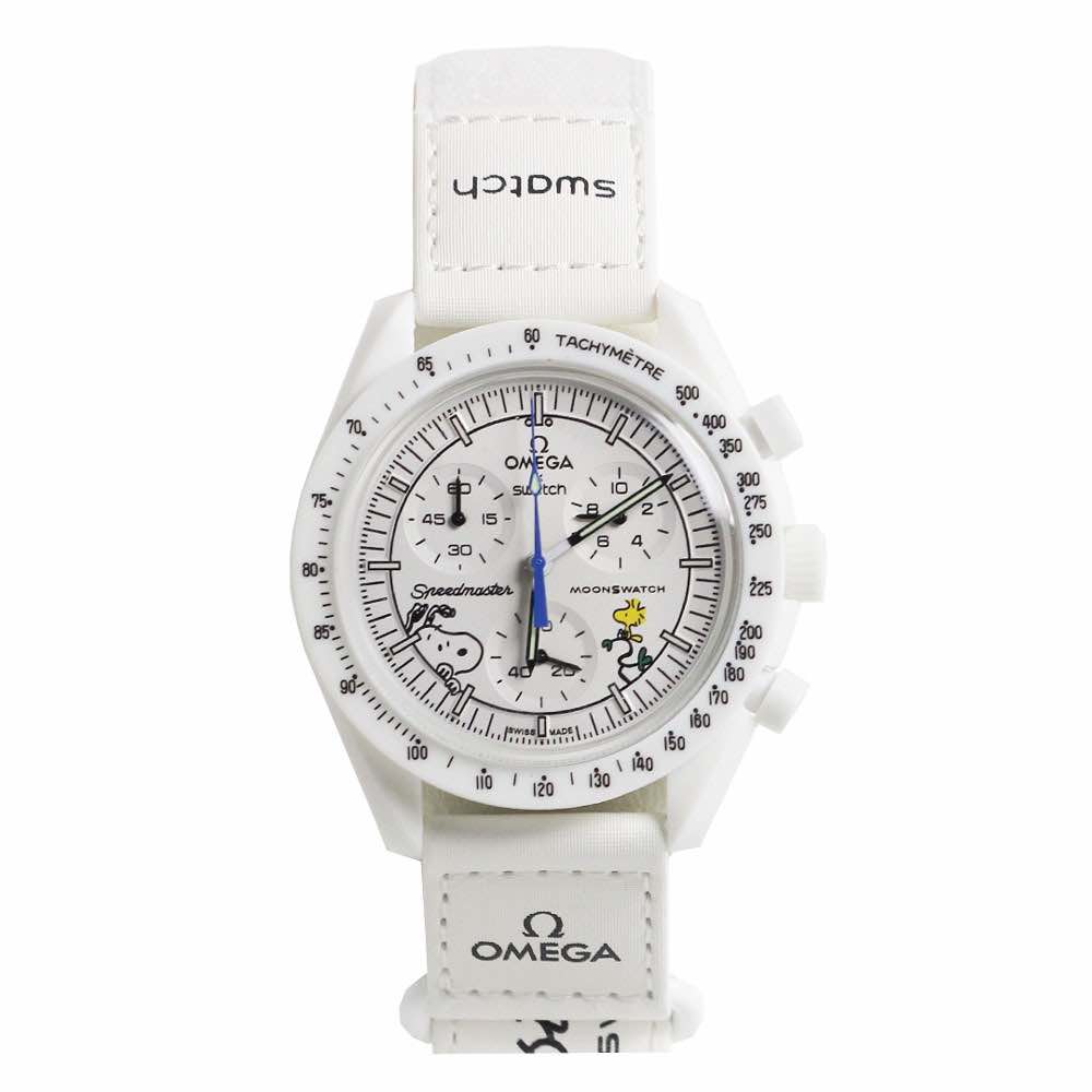 Swatch X Omega Bioceramic Moonswatch Mission On MoonPhase Snoopy