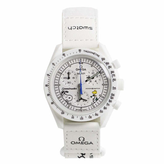 Swatch X Omega Bioceramic Moonswatch Mission On MoonPhase Snoopy
