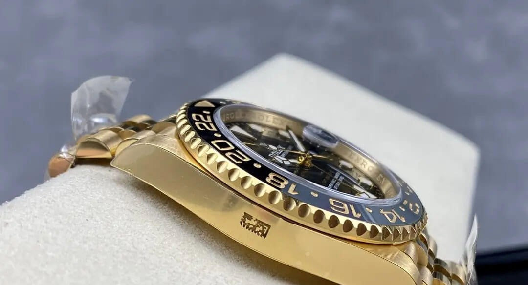 Rolex Gmt-Master II Yellow Gold Black Dial Jubilee