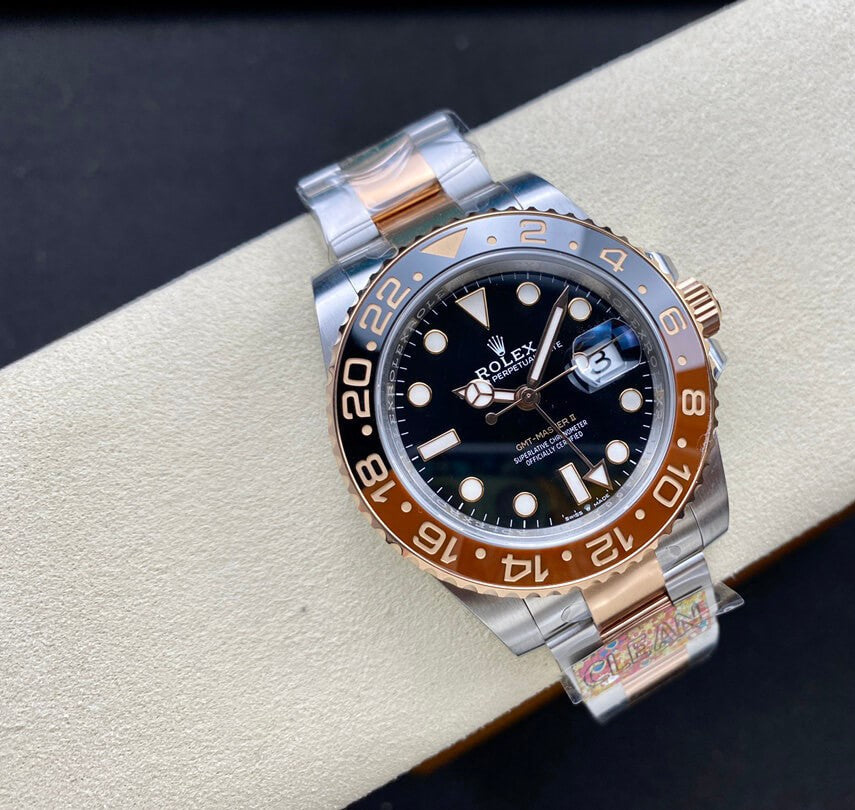 Rolex Gmt-Master II Rootbeer Two Tone Black Dial