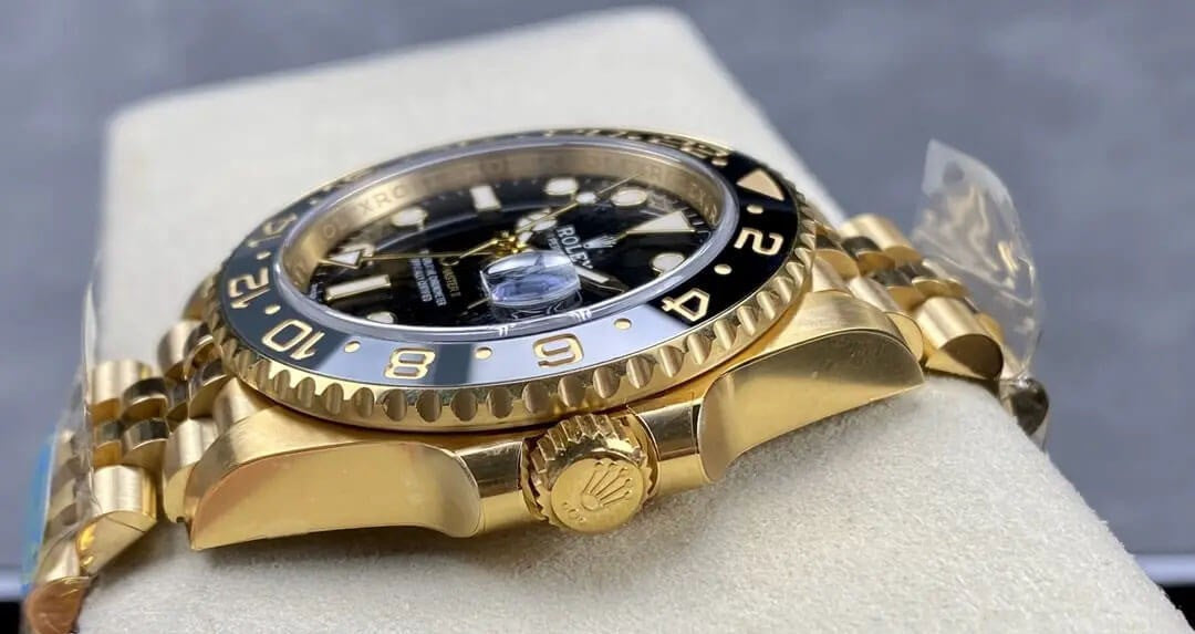 Rolex Gmt-Master II Yellow Gold Black Dial Jubilee