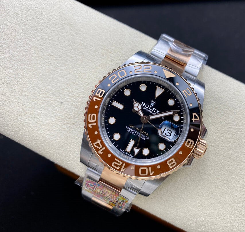 Rolex Gmt-Master II Rootbeer Two Tone Black Dial