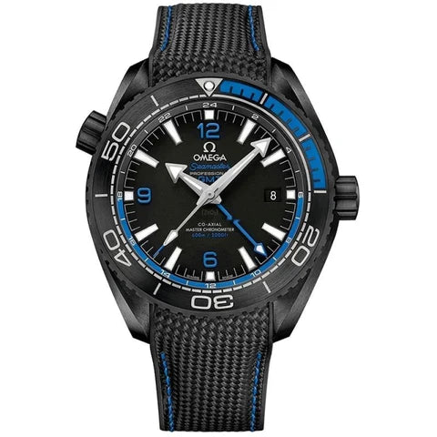 Omega Planet Ocean 600M CoAxial Master GMT Black Blue 43.5 mm