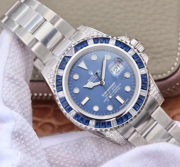 Rolex Submariner Date Sapphire And Diamonds Bezel
