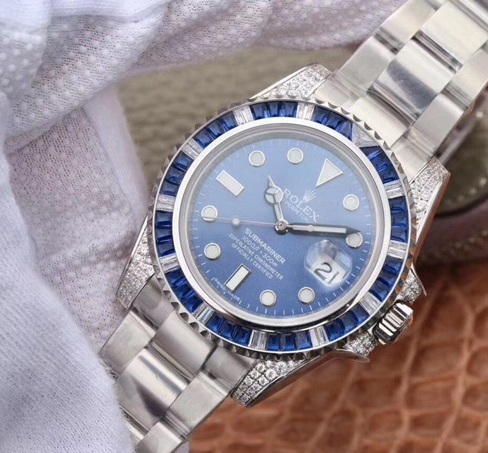 Rolex Submariner Date Sapphire And Diamonds Bezel