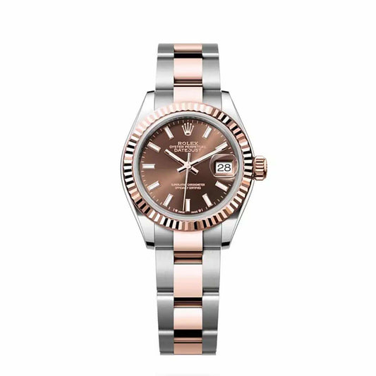 Rolex Datejust Two Tone Pink Gold Chocolate Dial Oyster 31MM