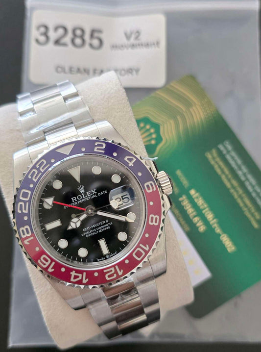 Clean GMT-MASTER II PEPSI OYSTER CERAMIC BEZEL 41MM