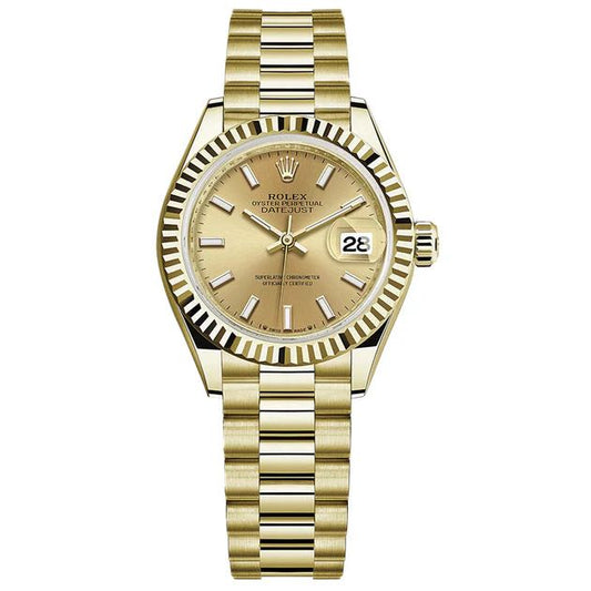 Rolex Datejust Yellow Gold Champagne Dial President 31MM