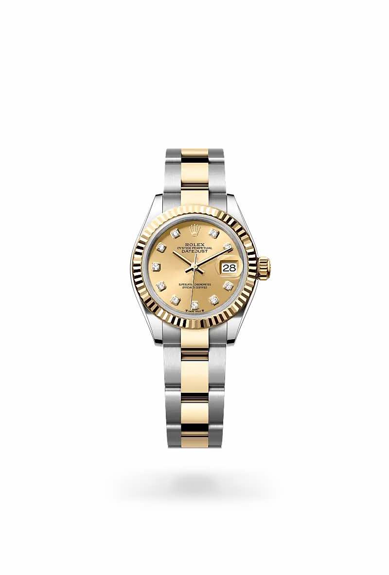 Rolex Datejust Two Tone Yellow Gold Diamonds Dial Oyster 31MM