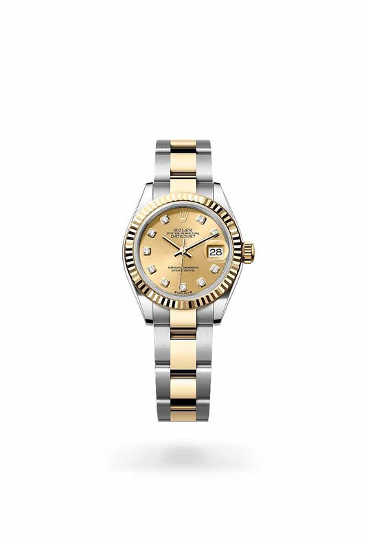 Rolex Datejust Two Tone Yellow Gold Diamonds Dial Oyster 31MM