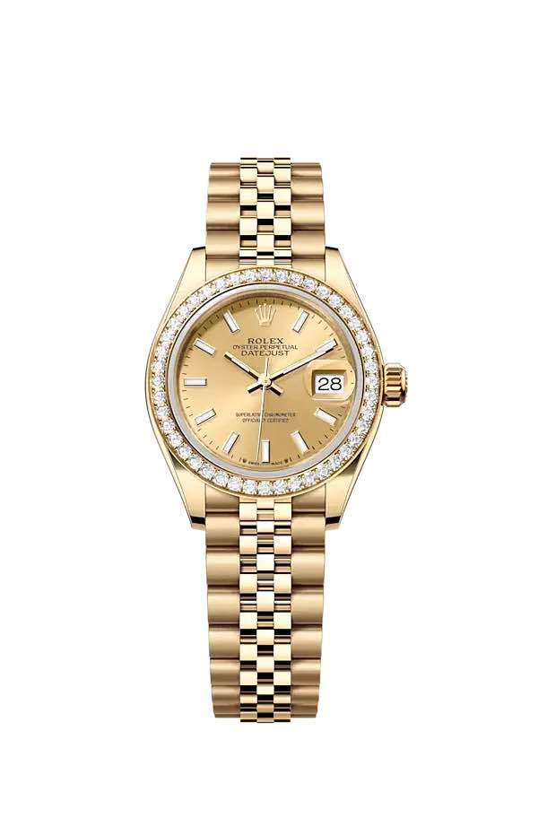 Rolex Datejust Yellow Gold Diamonds Bezel Champagne Dial Jubilee 31MM