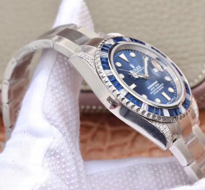 Rolex Submariner Date Sapphire And Diamonds Bezel