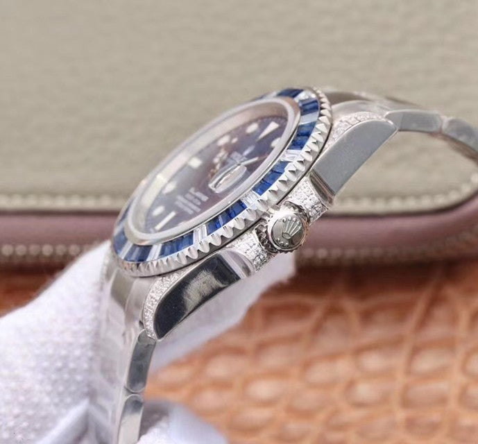 Rolex Submariner Date Sapphire And Diamonds Bezel