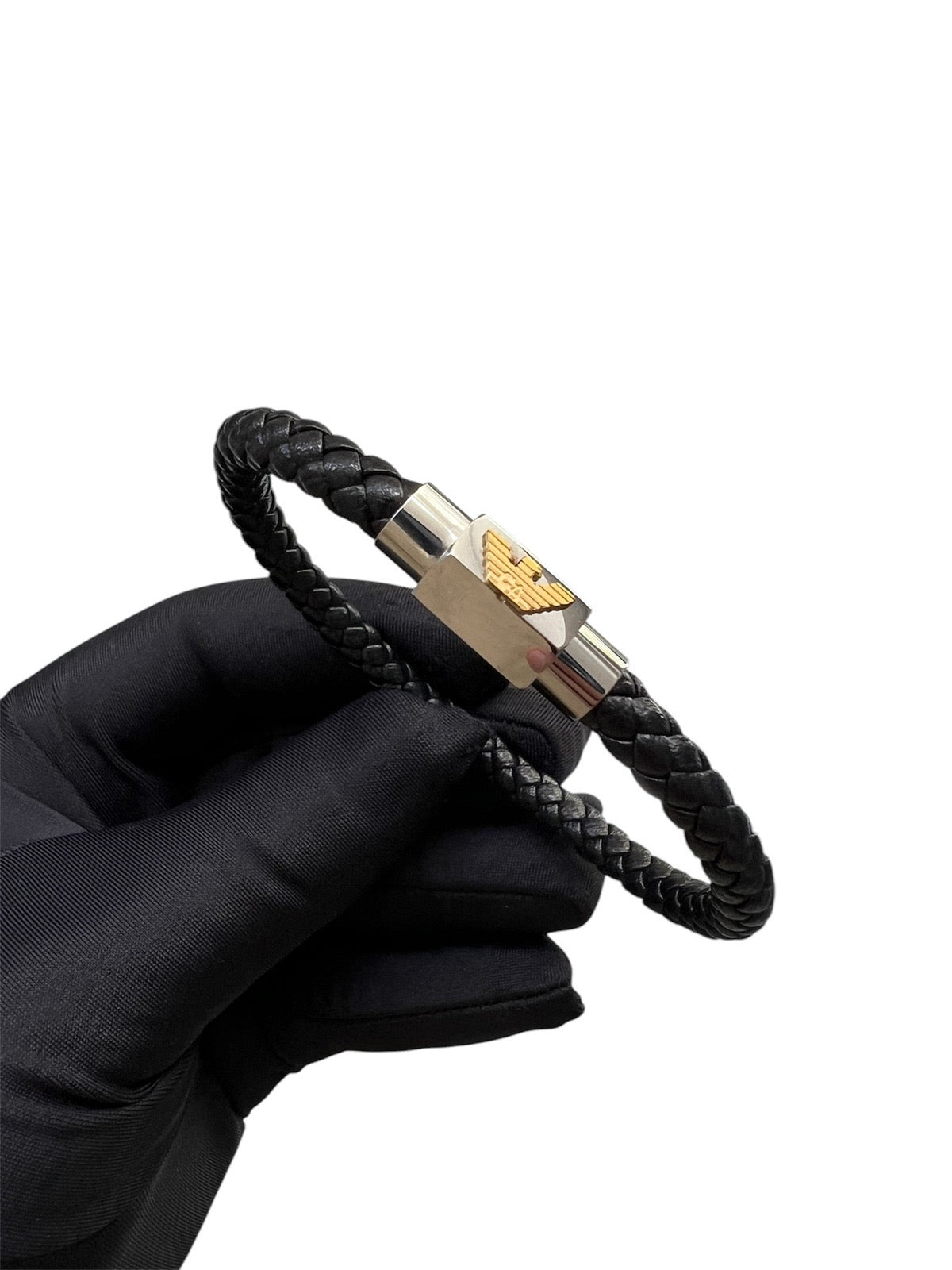 Armani 100 meter 2 tone Black With Bracelet Set