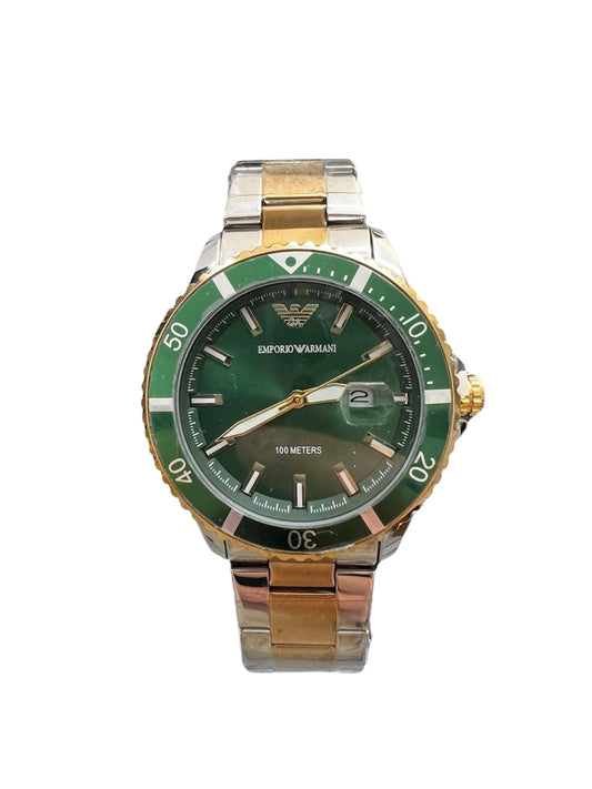 Armani 100 meter 2 tone Green With Bracelet Set