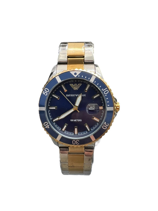 Armani 100 meter 2 tone Blue With Bracelet Set