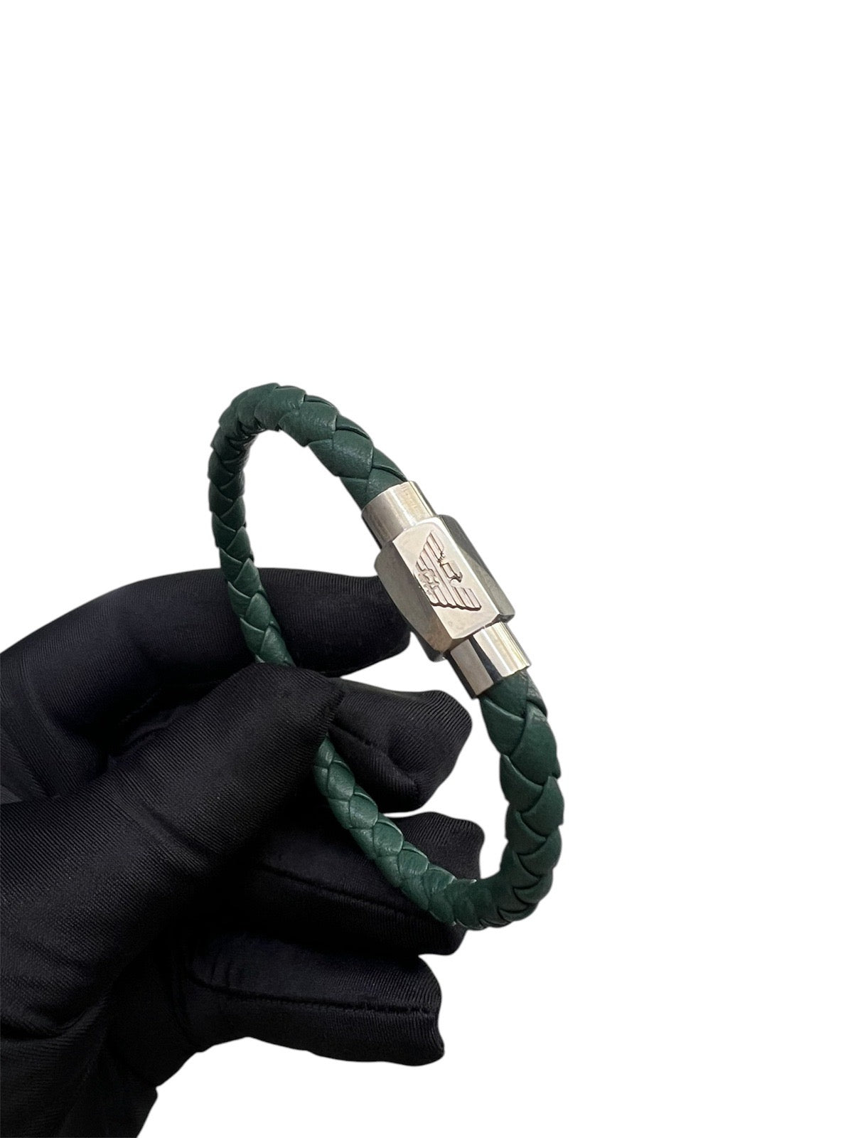 Armani 100 meter Steel Green  With Bracelet Set