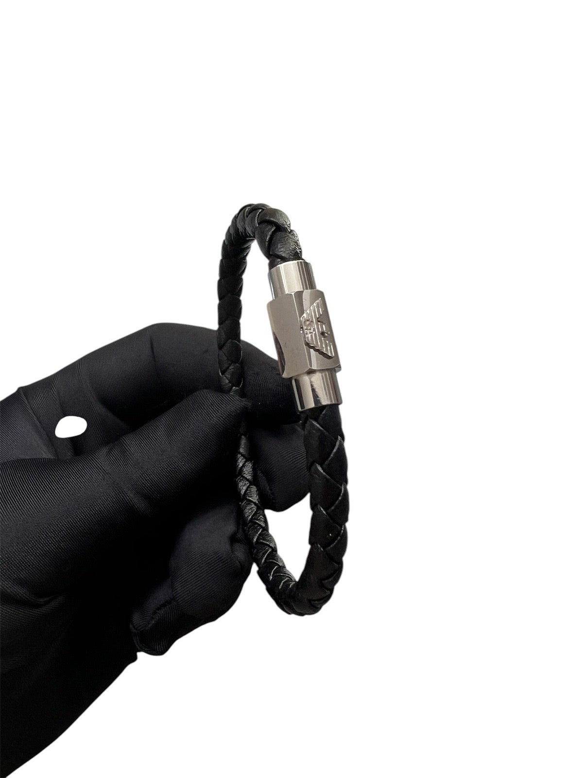 Armani 100 meter Steel Black  With Bracelet Set