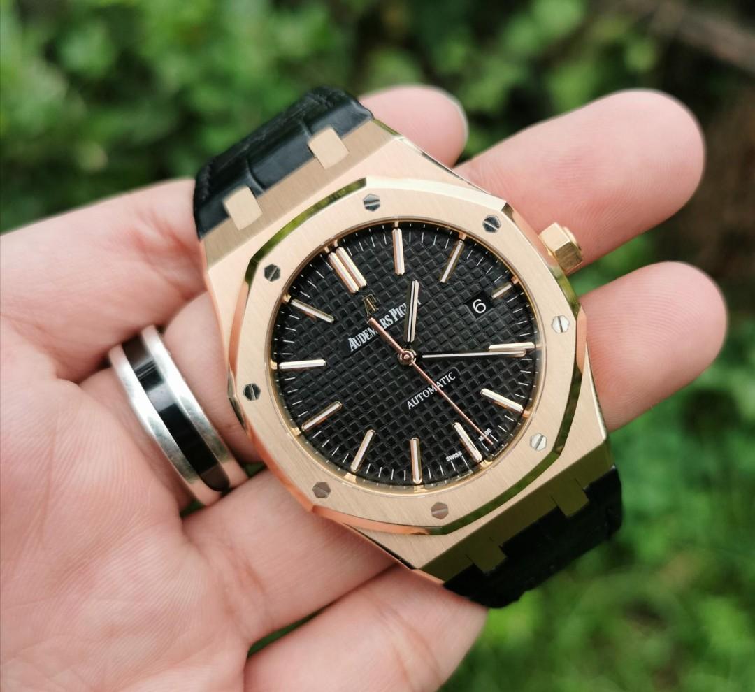 Audemars Piguet Royal Oak 41mm Rose Gold Leather Strap