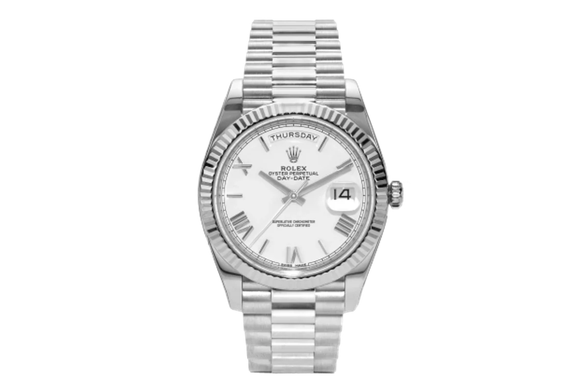 Rolex Day-Date White Roman Dial 41mm