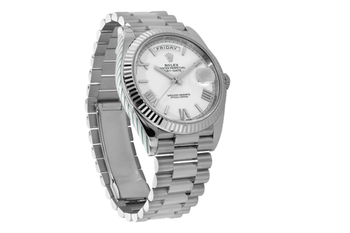 Rolex Day-Date White Roman Dial 41mm